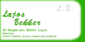 lajos bekker business card